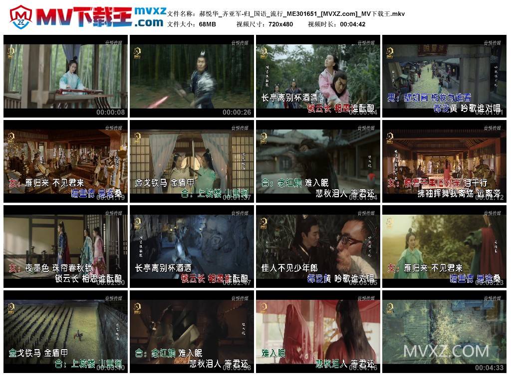 郝悦华_齐亚军-归_国语_流行_ME301651